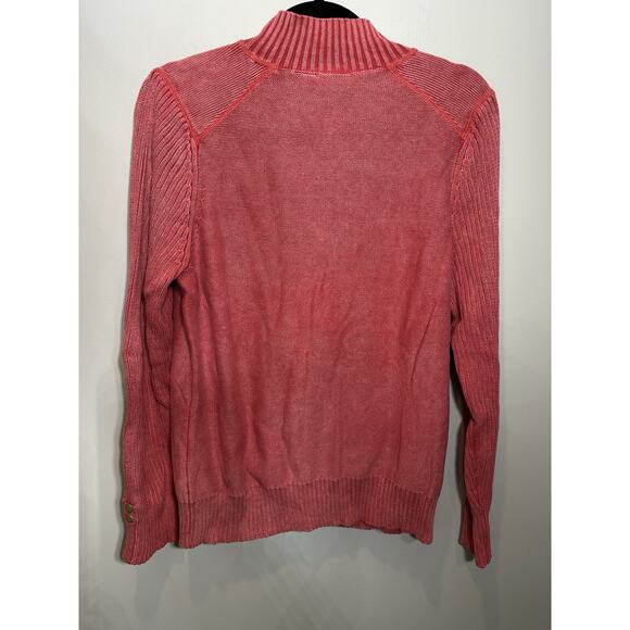 Guide Series Full Zip Sweater Pockets Ribbed Size Large Cotton High Neck Outdoor - Picture 2 of 6